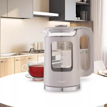 Maestro MR-065-BEIGE Elektrischer Wasserkocher 1,7 L, 2200 W, Glasgehäuse, beige