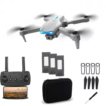 E99 Pro Drohne | Drohne + 3 Akkus + Transporttasche Set | 1800mAh