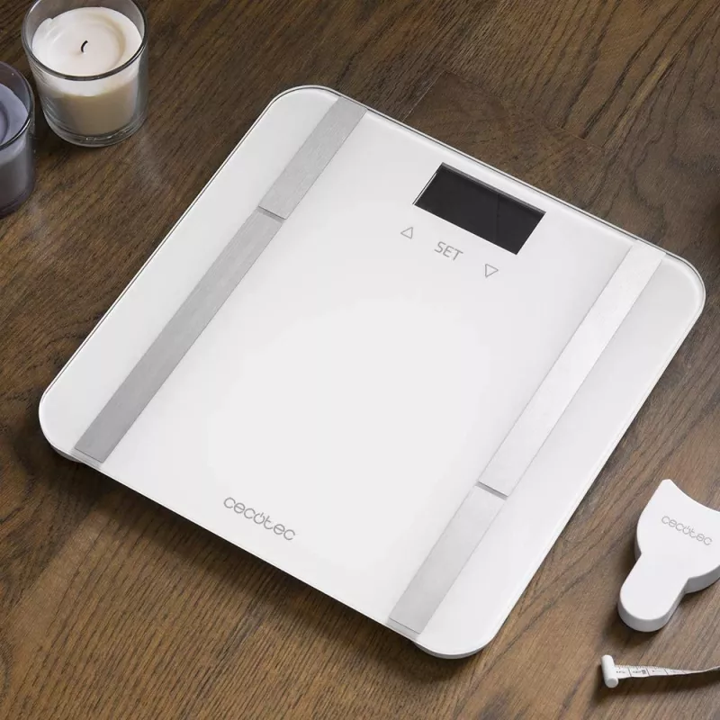 Cecotec | Smart-Badezimmerwaage | Surface Precision 9400 Full Healthy | Maximalgewicht (Kapazität) 180 kg | Genauigkeit 100 g | Weiß