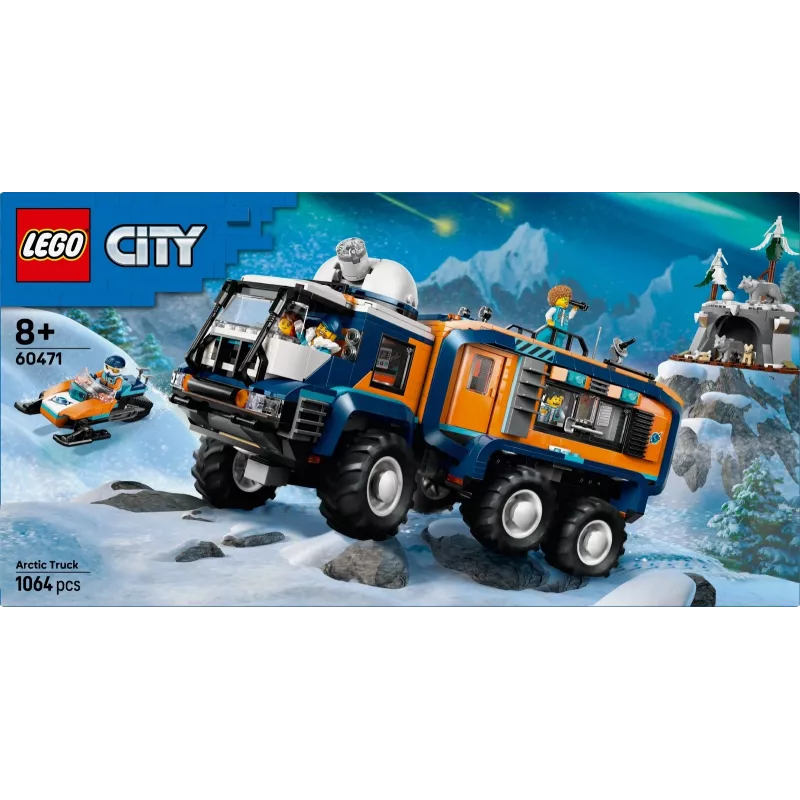 LEGO City Arktis-Expeditions-LKW 60471 – 1064-teiliges Spielset mit 4 Minifiguren, mobiles Labor, für Kinder ab 8 Jahren