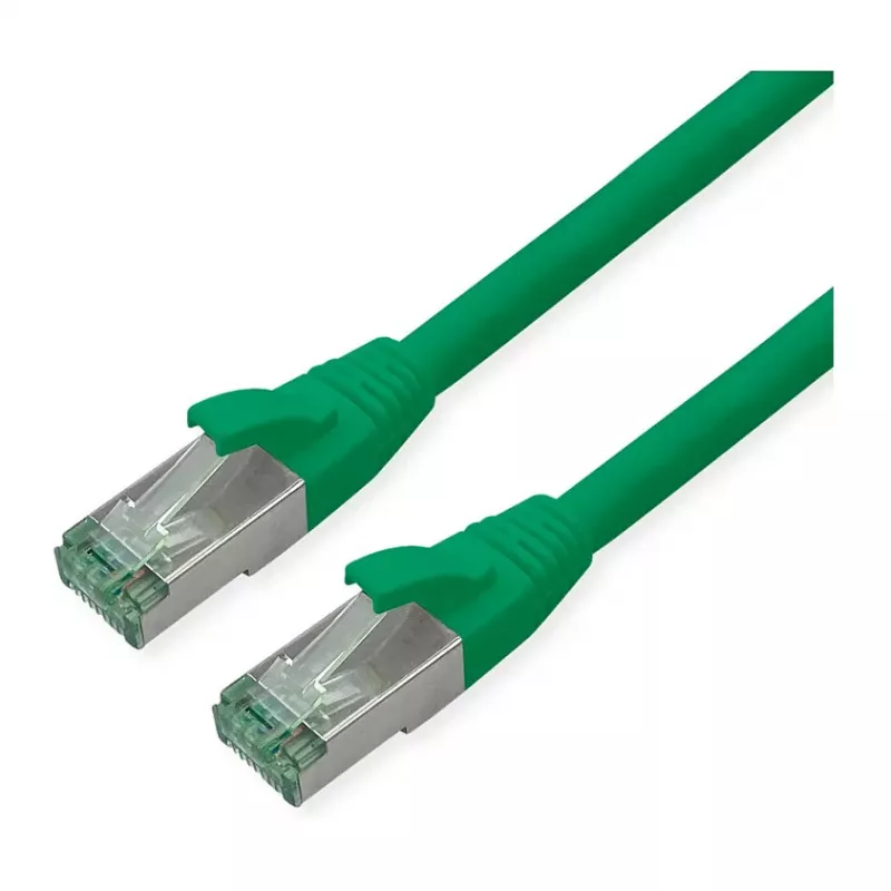 ROLINE RM Patchkabel Cat.6A S/FTP (PiMF), grün, 0,3 m