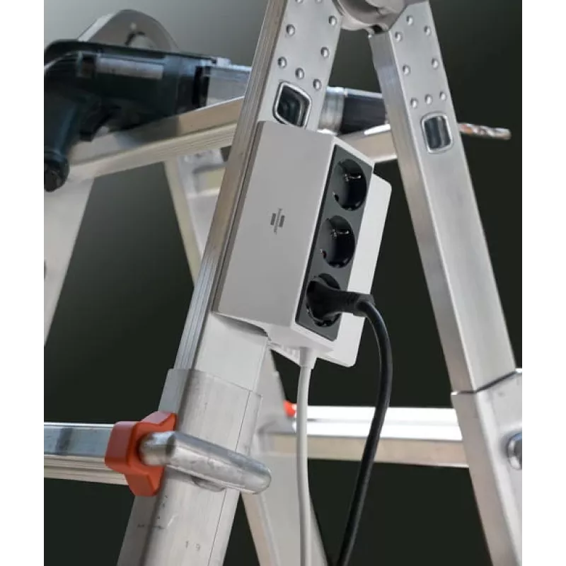Brennenstuhl 1150070, 3 m, 3 AC-Ausgänge, Innenbereich, IP20, Anthrazit, Weiß, 16 A