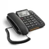 Analoges Telefon Gigaset DL380 mit Anruferkennung, kabelgebundener Hörer, schwarz