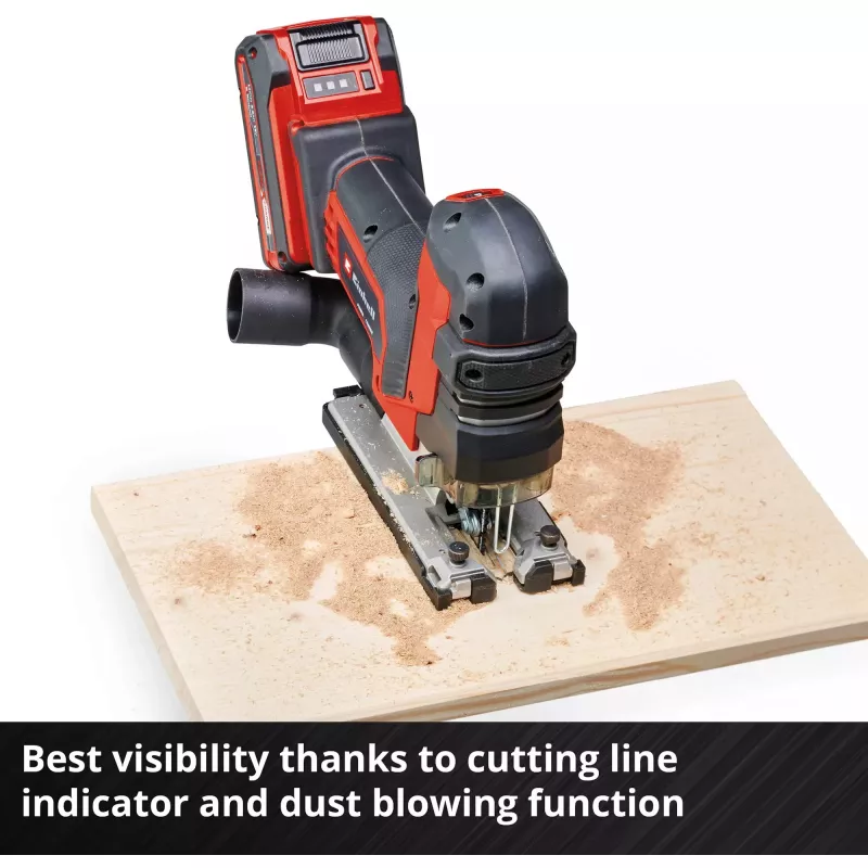 Professionelle Akku-Stichsäge TP-JST 18/135 Li BL - Solo, 18 Volt (Rot/Schwarz, ohne Akku und Ladegerät)