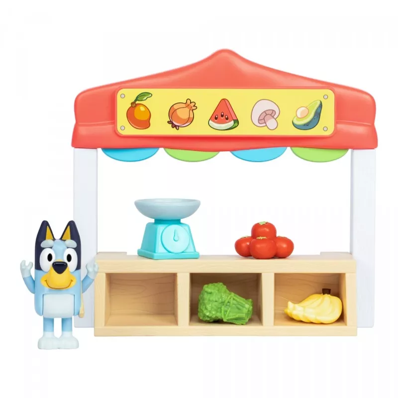 Spielzeugfiguren-Set TMTOYS Mini Bluey Lebensmittelladen BLU17555 – Mini-Figurenset für Spielspaß