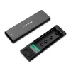 SSD-Gehäuse QOLTEC 50312 Schwarz für einzelnes M.2 SATA-Laufwerk, USB Type-C (USB 2.0 / 3.2 Gen 1)
