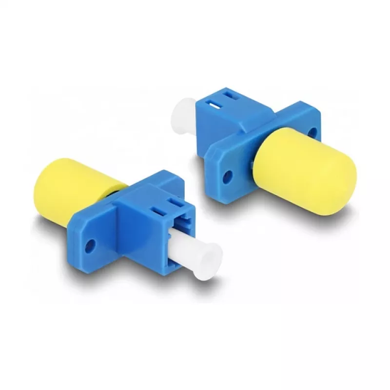 DeLOCK Hybrid-Koppler für optische Fasern, LC Simplex Buchse auf ST Simplex Buchse, blau