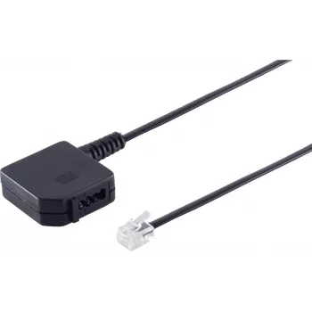 Helos Adapter 6P4C-Stecker auf TAE-F-Kupplung
