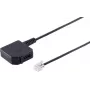 Helos Adapter 6P4C-Stecker auf TAE-F-Kupplung