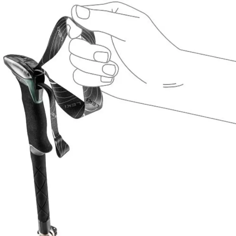 Trekkingstöcke Leki TR Makalu FX verstellbar 110–130 cm, grün