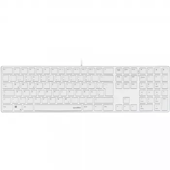 Tastatur Speedlink RIVA schlank Metal Scissor Weiß — kabelgebundene flache Scherenschalter-Tastatur, weiß