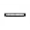 Rack-Blindplatte LANBERG PPKS-9112-B, 12-Port, 1HE, Metall, grau, 254×44,5×99,3 mm