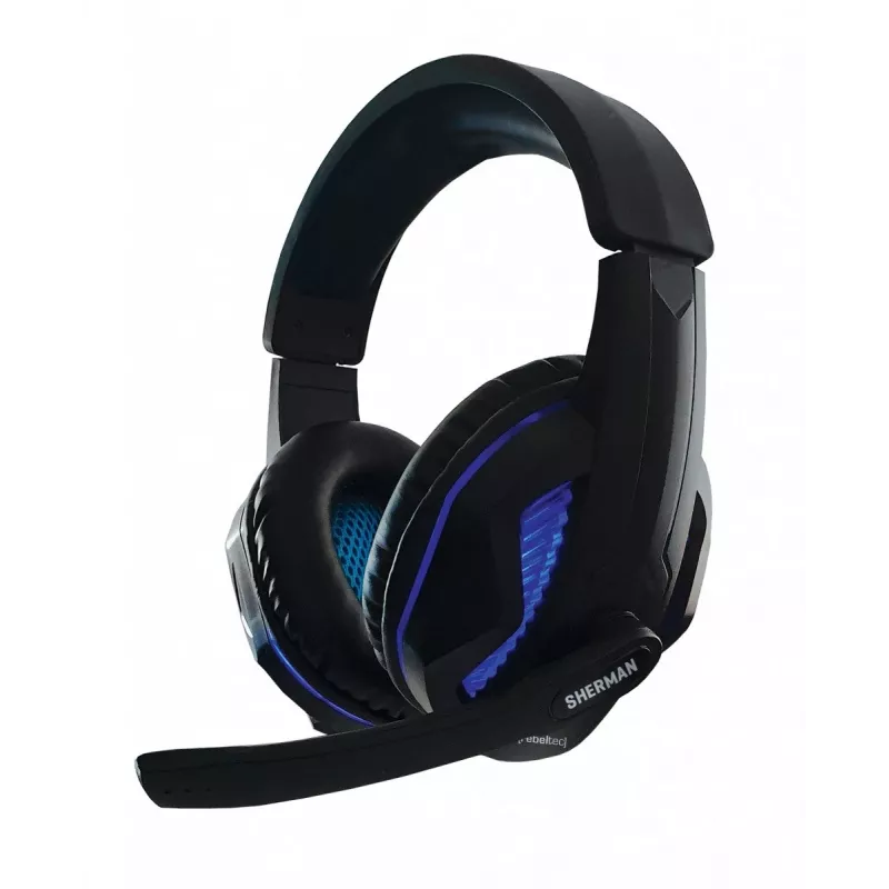 Tastatur Maus inklusive Rebeltec SHERMAN Gaming USB QZERTY Englisch Schwarz