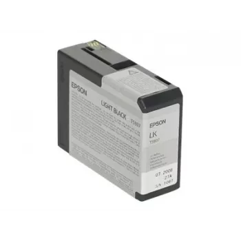 Epson Einzelpackung Light Black T580700, Hellschwarz, Pigmenttinte, 80 ml, 1 Stück