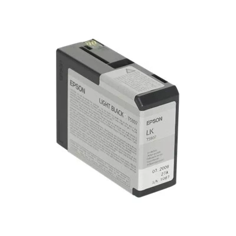 Epson Einzelpackung Light Black T580700, Hellschwarz, Pigmenttinte, 80 ml, 1 Stück