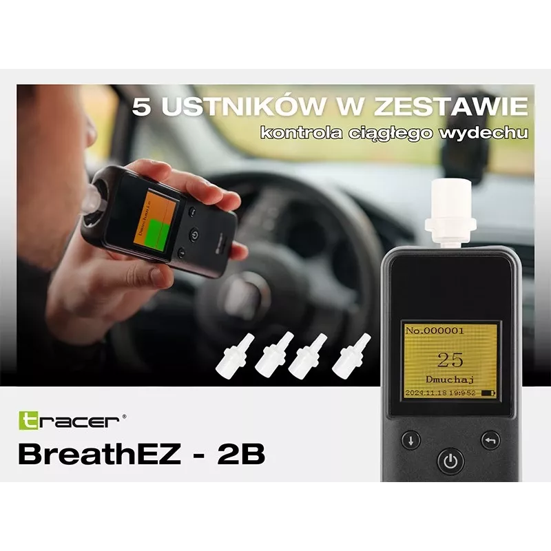 Tracer BreathEZ-2B Halbleiter-Atemalkoholtestgerät, Schwarz