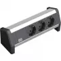 Power Extension Bachmann DESK 1 3 AC Outlets Indoor Schwarz Silver