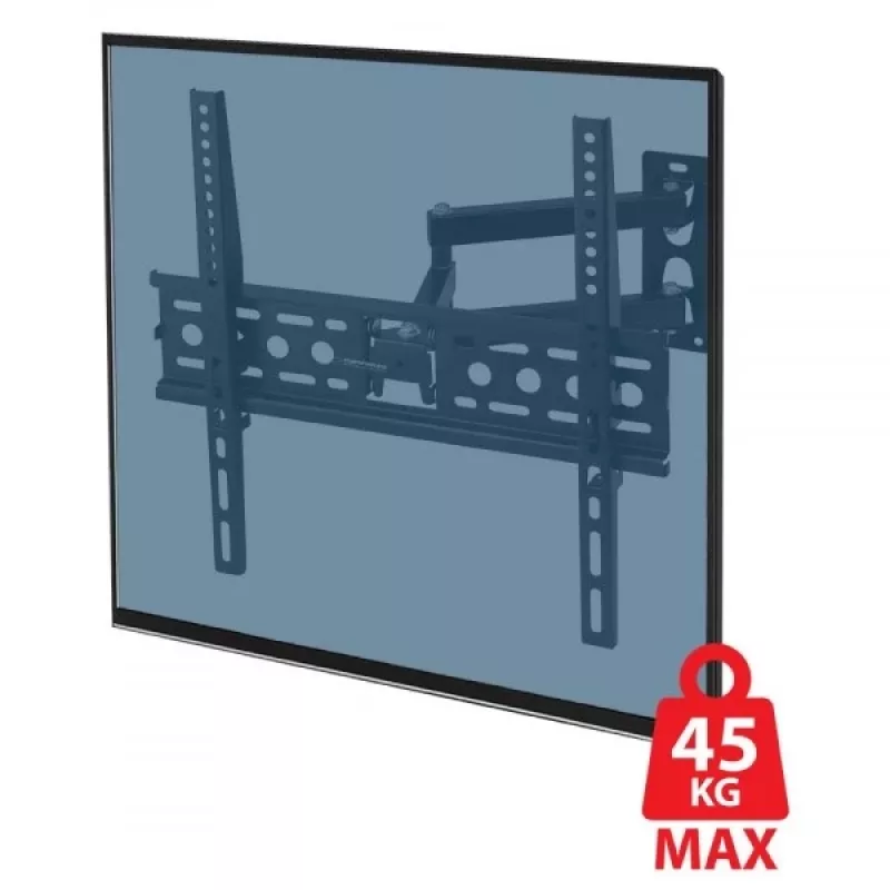 TV-Wandhalterung ESPERANZA ERW016 für 70-Zoll-Fernseher, schwarz, 45 kg Kapazität, VESA 75x75–400x400, neigbar 15°