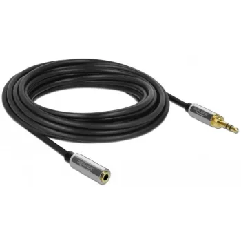 Audiokabel DeLOCK 85783 5 m 3,5 mm Schwarz Grau
