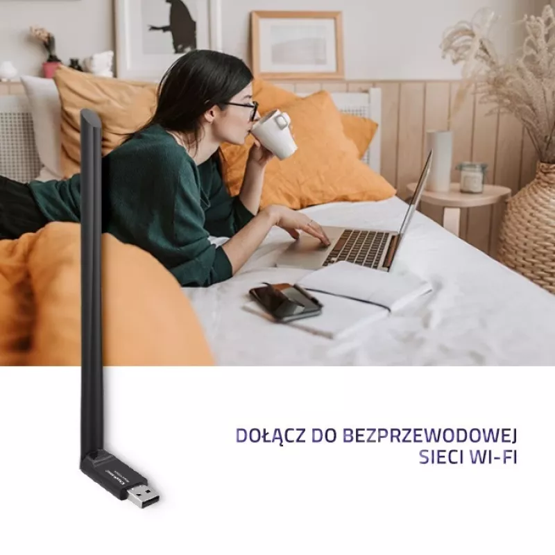 Netzwerkkarte Qoltec 57001 WLAN 150 Mbit/s