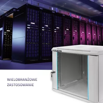 Rack-Schrank QOLTEC 19 Zoll 9U 600x500x600 Wand- oder Bodenmontage Servergehäuse
