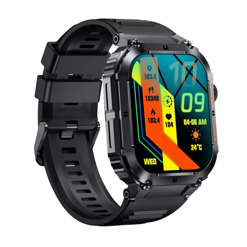 Denver SWC-191B Smartwatch / Sportuhr 4,98 cm (1,96 inch) IPS 45 mm Digital 320 x 386 Pixel Touchscreen Schwarz
