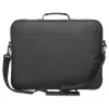 Manhattan Cambridge Laptoptasche 17,3 Zoll, Clamshell-Design, Schwarz, LOW COST, Zubehörfach, Dokumentenfach auf der Rückseite, Schultergurt (abnehmbar), entspricht Targus CN418EU, Notebook-Tasche, drei Jahre Garantie