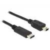 USB-Kabel DeLOCK 83603 USB 2.0 1m USB C Mini-USB B Schwarz