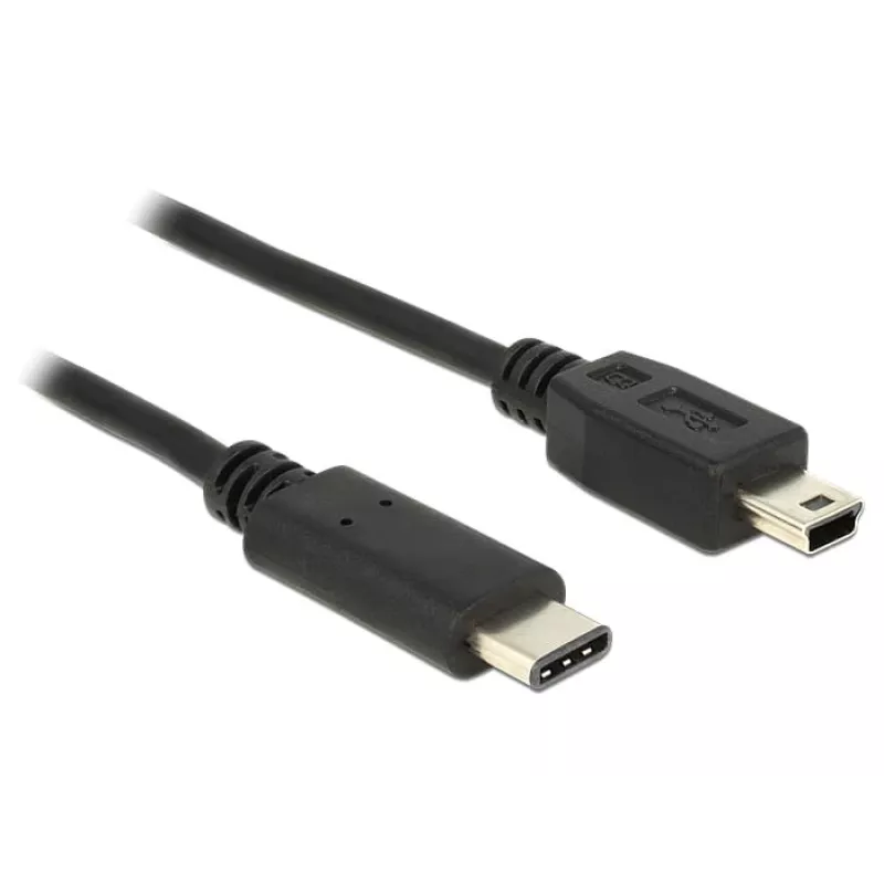 USB-Kabel DeLOCK 83603 USB 2.0 1m USB C Mini-USB B Schwarz