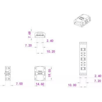 LED-Streifenverbinder 4‑polig EUROLITE 50530069 für 10 mm RGB LED-Streifen