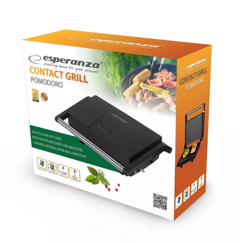 Esperanza EKG014 Pomodoro Kontaktgrill, 1200 W