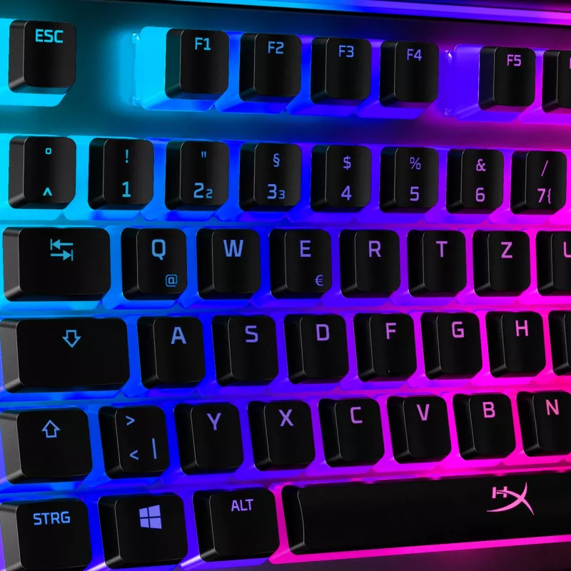 HyperX Pudding Keycaps – Vollständiger Tastensatz – ABS – Schwarz (DE-Layout) – Tastatur-Tastenkappen – ABS – Schwarz