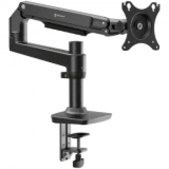 Schreibtisch-Monitorhalterung ONKRON MS75-B für Bildschirme von 43,2–96,5 cm (17 Zoll–38 Zoll), Klemme/Tischdurchführung, bis 11 kg, VESA 75×75–100×100, höhenverstellbar, schwenkbar & neigbar