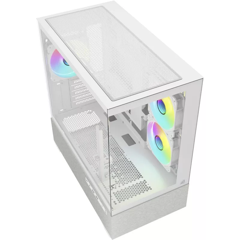 Sharkoon MK7 ARGB mATX Gehäuse 2xGlas Weiß