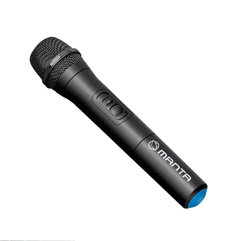 Tragbarer Karaoke-Lautsprecher MANTA SPK5021PRO 20W, 12-Zoll-Tieftöner, 80W RMS, Bluetooth, Akkulaufzeit bis zu 5 Std., SD/USB, Mikrofon- und Gitarreneingänge