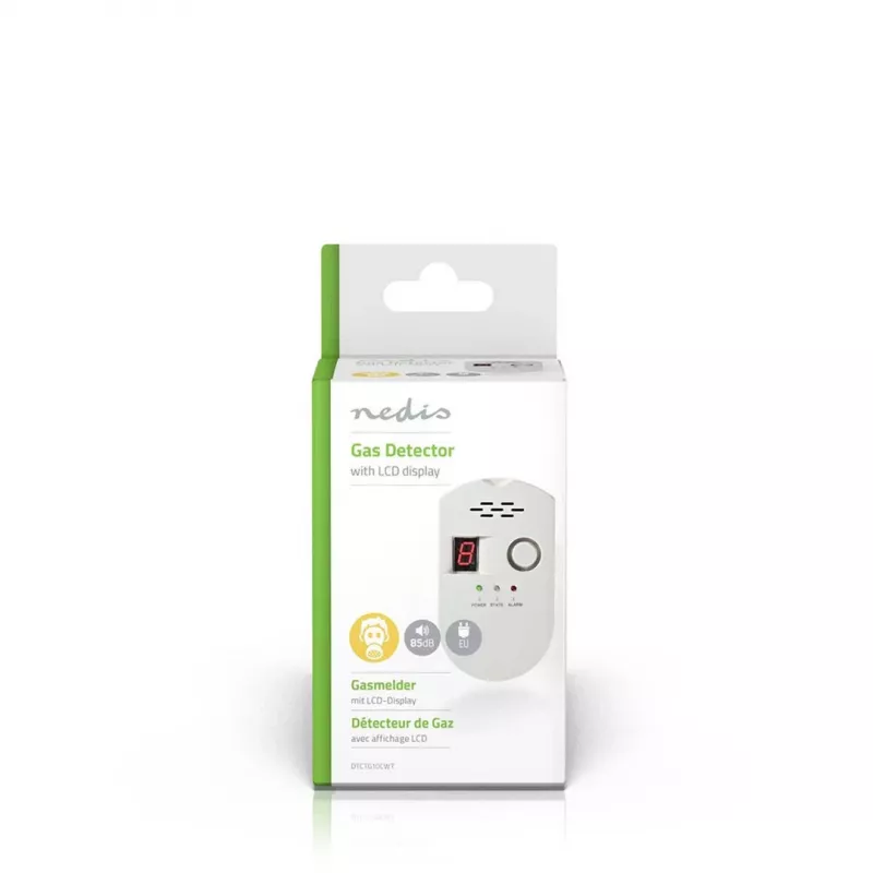Nedis DTCTG10CWT Gasdetektor LPG, Erdgas