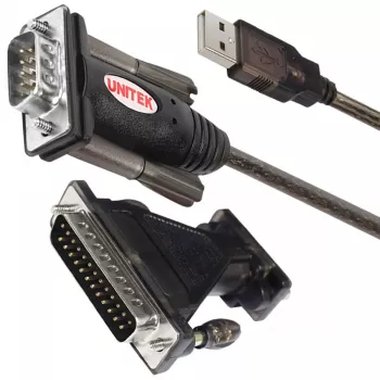 UNITEK Y-105A serielles Kabel Schwarz 1,5 m USB Typ-A DB-9