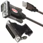 UNITEK Y-105A serielles Kabel Schwarz 1,5 m USB Typ-A DB-9