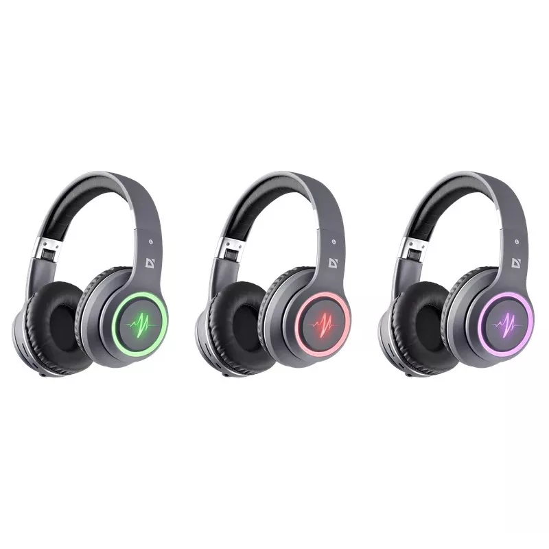 Headset DEFENDER FREEMOTION B571 LED kabellos binaural, 4 cm Treiber, 6–8 h Akku, geschlossene Bauweise, 20–20000 Hz