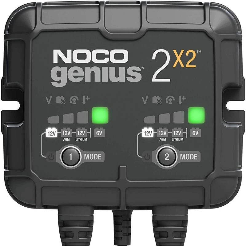 Batterieladegerät NOCO GENIUS2X2 4A 2-Bank, 4A gesamt, zwei unabhängige Ausgänge