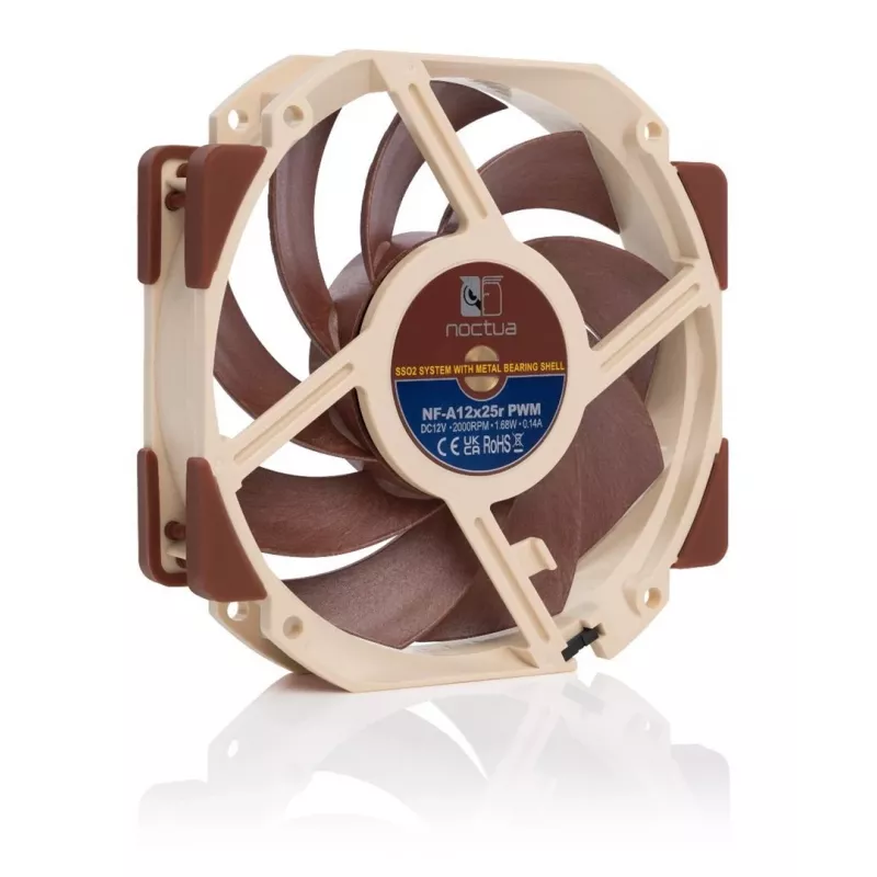 Lüfter Noctua NF-A12X25R PWM 12 cm Beige Braun 2000 RPM 102.1 m³/h