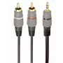 CABLE AUDIO 3.5MM TO 2RCA 2.5M/GOLD CCA-352-2.5M GEMBIRD