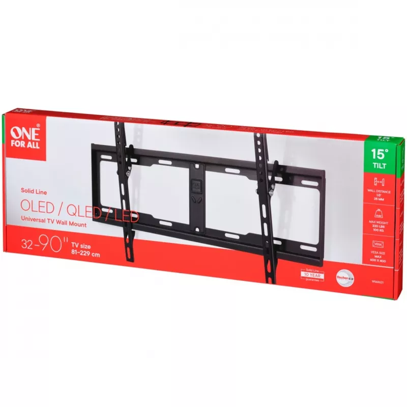 TV-Wandhalterung One For All WM4621 2,13 m (84 Zoll) Schwarz