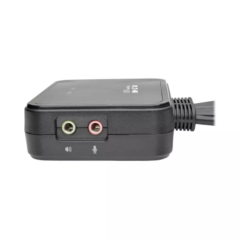 Eaton Tripp Lite series 2-Port USB/HD Cable KVM Switch with Audio/Video, Cables and USB Peripheral Sharing - KVM-/Audio-/USB-Switch - 2 x KVM/Audio/USB - 1 lokaler Benutzer - Deskt