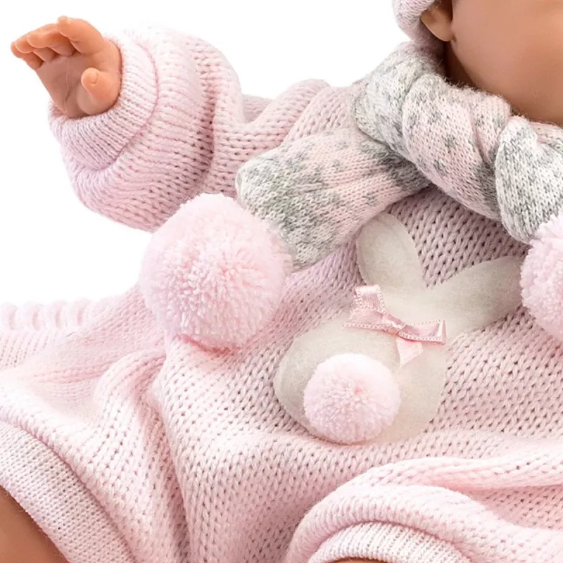 Llorens Weinende Puppe 38938 Made of Roses, 38 cm lebensechte Babypuppe