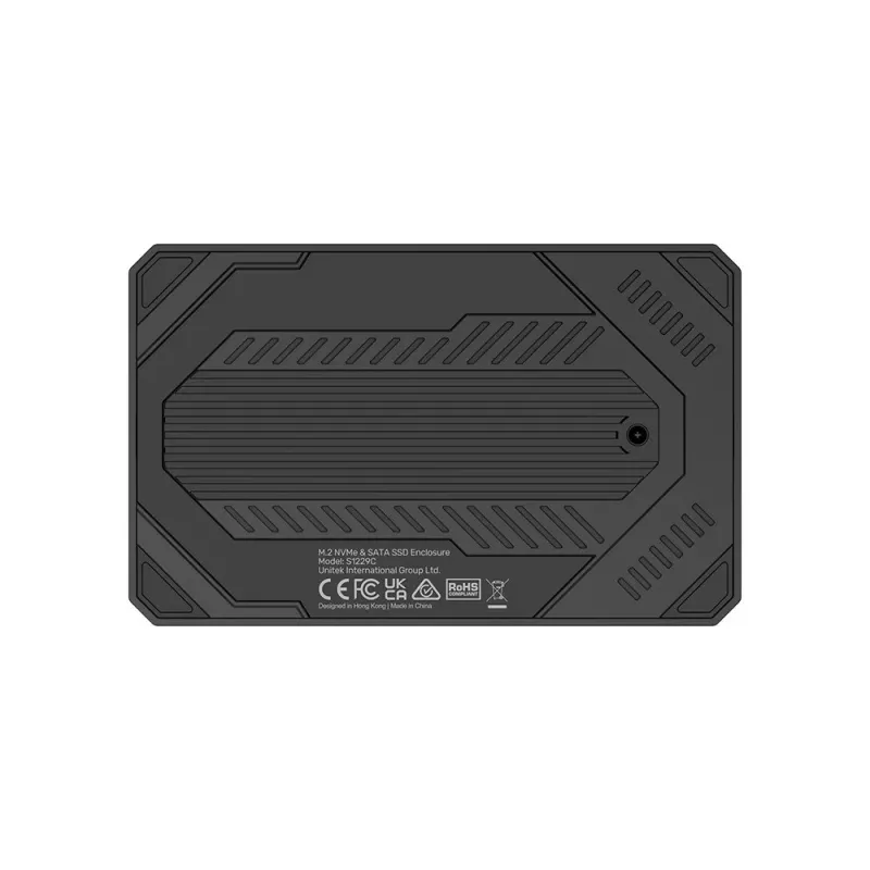 Externes Speichergehäuse Unitek S1229CBK01 für M.2 NVMe und SATA SSD, Schwarz