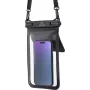 Renkforce Wasserdichte Smartphone-Hülle Outdoorcase Universal Schwarz, Transparent, wasserdicht, mit Umhängeschlaufe, staubdicht RF-6956970 (RF-6956970)