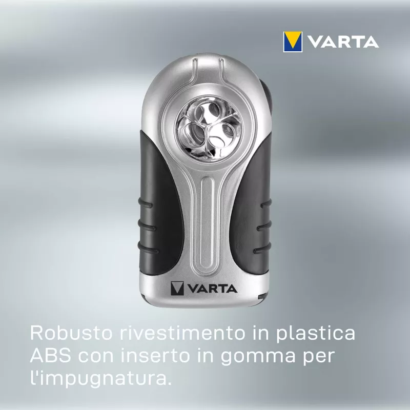 Handlampe Varta 16647 Schwarz Silber