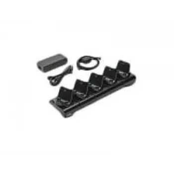 Batterieladegerät Zebra CRD-MPM-5SCHGEU1-01, Netzstrom, Innenbereich, Schwarz, inklusive DC-Kabel