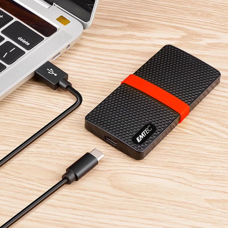 SSD Emtec 2 TB Schwarz USB Type-C 3.2 Gen 1 X200